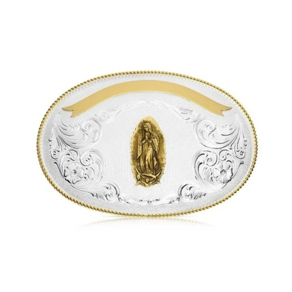 Montana Silversmiths Lady Of Guadalupe X-LARGE Belt Buckle Retail $220 - New!
